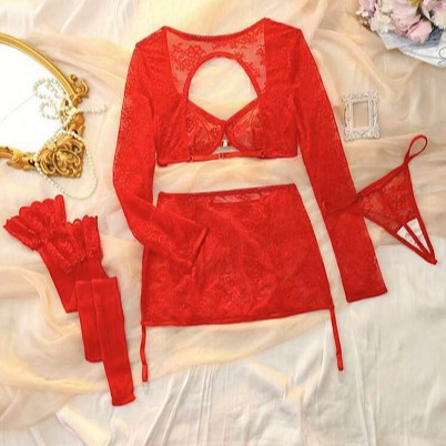 New Sexy Lace Sheer Lingerie Set