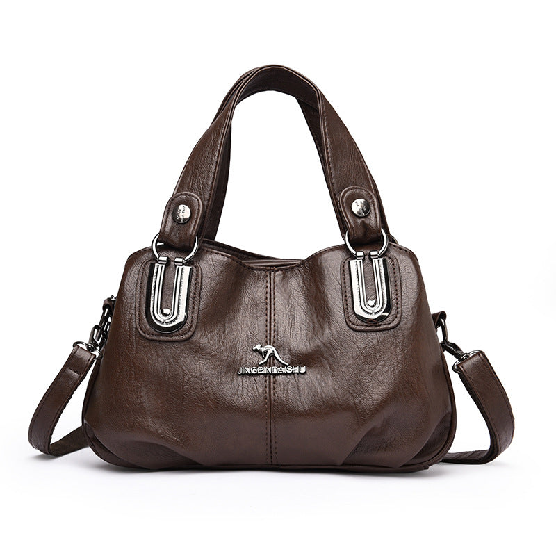 European And American-style Handbag Made From Soft Leather