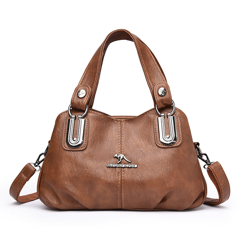 European And American-style Handbag Made From Soft Leather