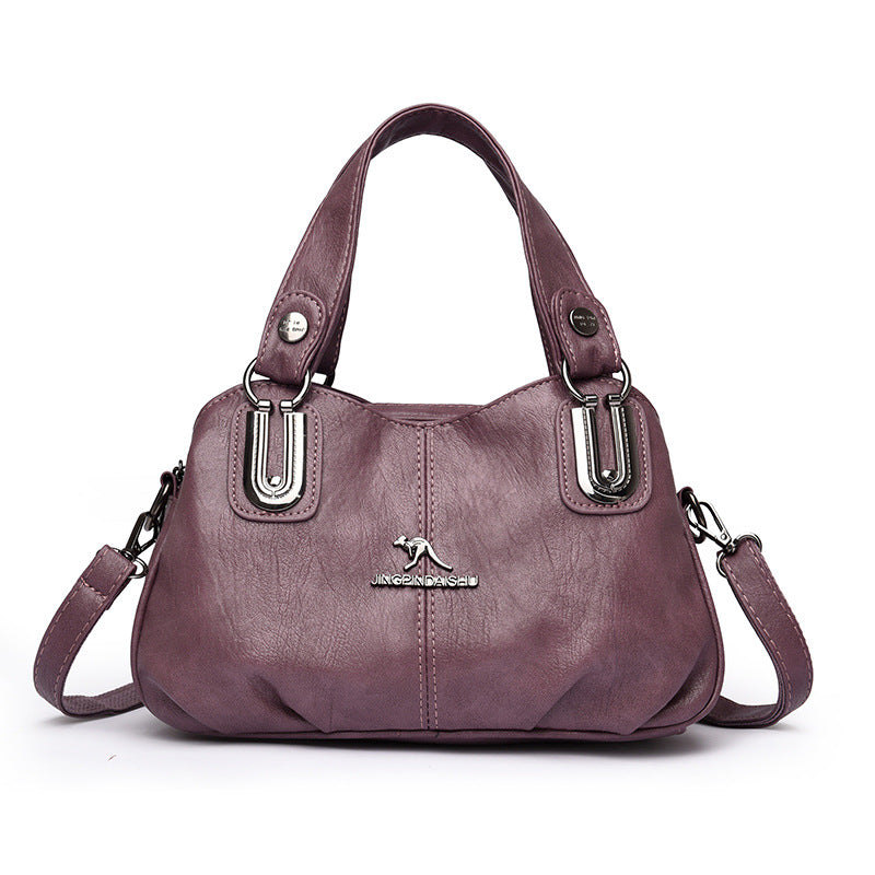 European And American-style Handbag Made From Soft Leather