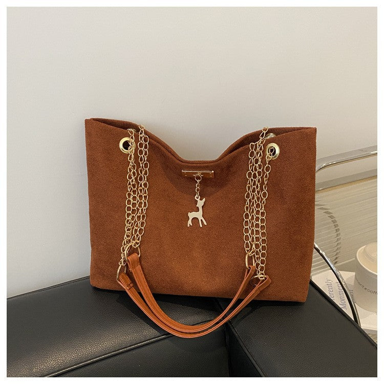 Retro Commuter Texture Chain Shoulder Bag