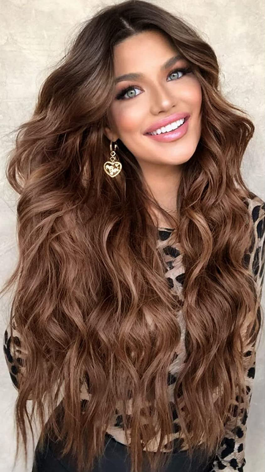 European And American Front Lace Wig Medium Large Wavelength Curly Hair