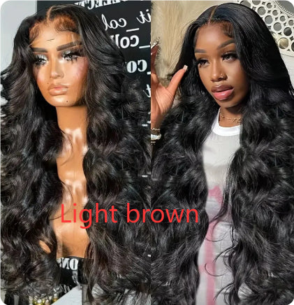 Natural High-temperature Fiber Front Lace Wig Female Medium Big Wave